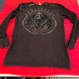 Affliction distressed reversible Freedom Defender- Ready for all-lg sleeve (mlb)